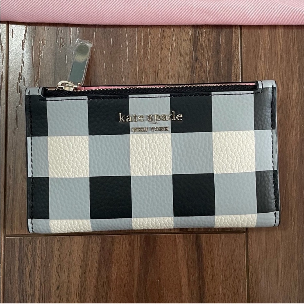 NWT. Kate Spade Bradley Small Gingham Wallet